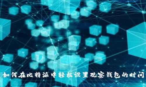 如何在比特派中轻松设置观察钱包的时间